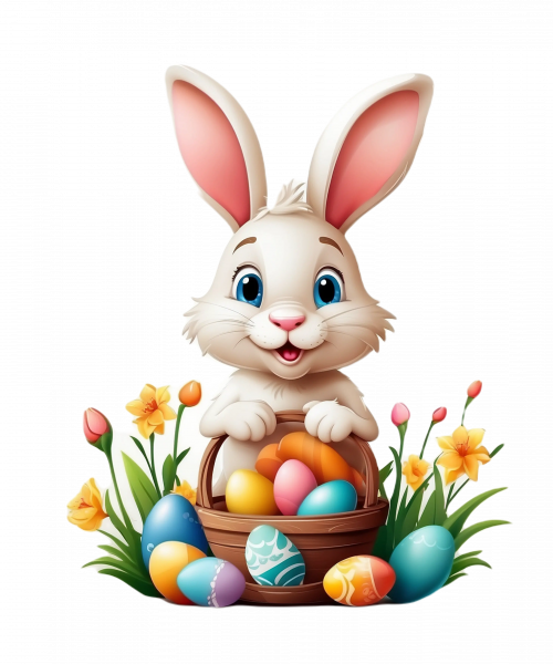 —Pngtree—easter bunny with eggs and_14859462